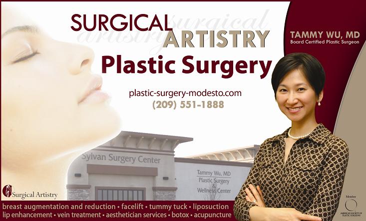 Plastic Surgery Modesto Botox postcard with picture of Dr. Tammy Wu, Modesto plastic surgeon